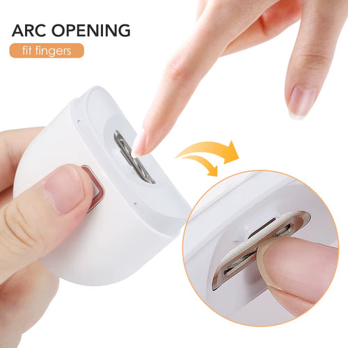 Electric Nail Clipper Grinding and Polishing with Light Automatic Nail Trimmer Rechargeable Nail Cutter Manicure for Baby Adult