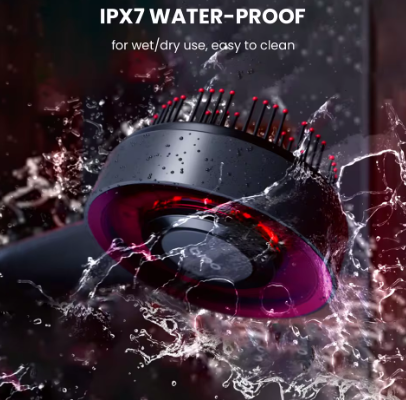 Electric Scalp Massager and Hair Oil Applicator with Three Modes and Light Therapy Function